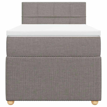 Giroletto a Molle con Materasso Tortora 90x190 cm in Tessuto