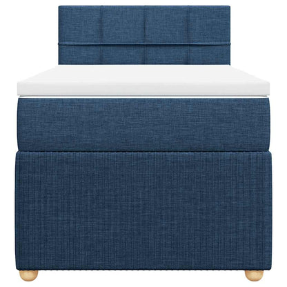 Giroletto a Molle con Materasso Blu 90x190 cm in Tessuto