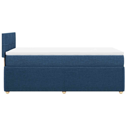 Giroletto a Molle con Materasso Blu 90x190 cm in Tessuto