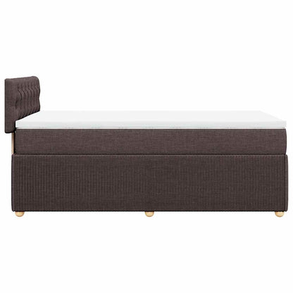 Giroletto a Molle con Materasso Marrone Scuro 90x190cm Tessuto | homemem39