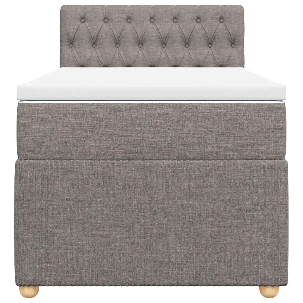 Giroletto a Molle con Materasso Tortora 90x190 cm in Tessuto
