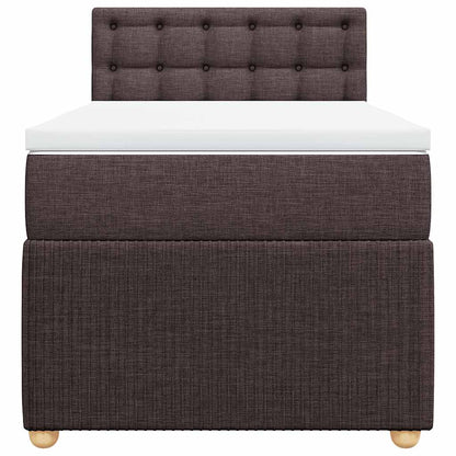 Giroletto a Molle con Materasso Marrone Scuro 90x190cm Tessuto | homemem39