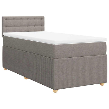 Giroletto a Molle con Materasso Tortora 90x190 cm in Tessuto
