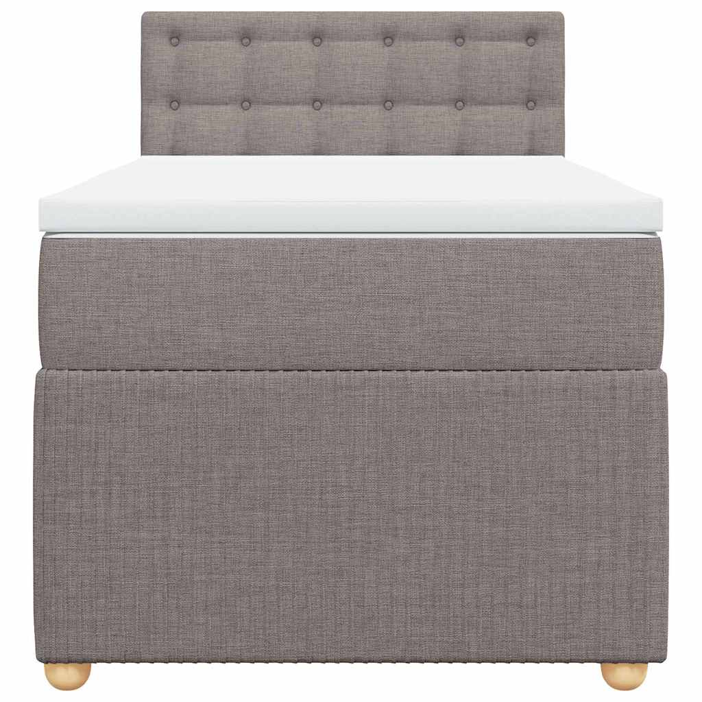 Giroletto a Molle con Materasso Tortora 90x190 cm in Tessuto