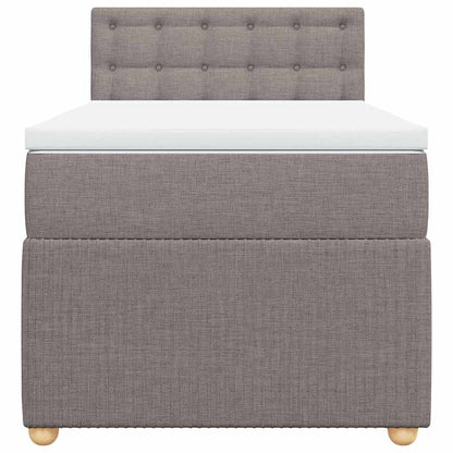 Giroletto a Molle con Materasso Tortora 90x190 cm in Tessuto