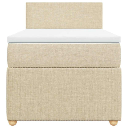 Giroletto a Molle con Materasso Crema 90x200 cm inTessuto