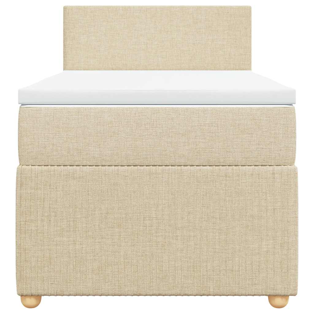 Giroletto a Molle con Materasso Crema 90x200 cm inTessuto