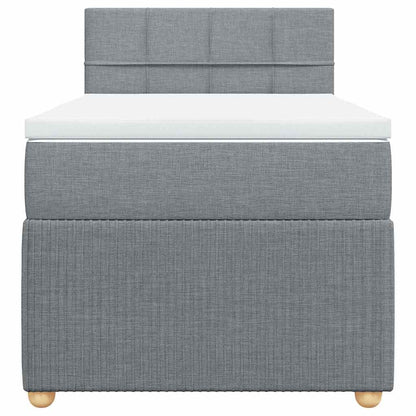 Giroletto a Molle con Materasso Grigio Chiaro 90x200 cm Tessuto - homemem39