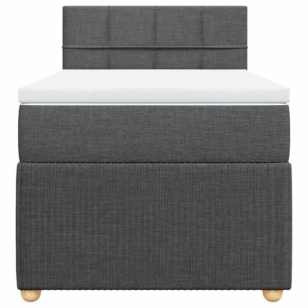 Giroletto a Molle con Materasso Grigio Scuro 90x200 cm Tessuto | homemem39