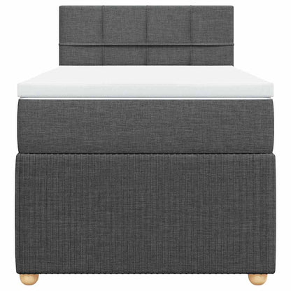 Giroletto a Molle con Materasso Grigio Scuro 90x200 cm Tessuto | homemem39
