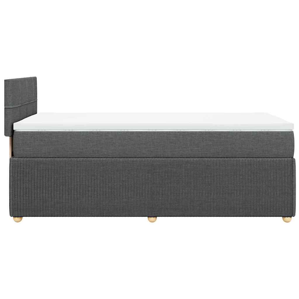 Giroletto a Molle con Materasso Grigio Scuro 90x200 cm Tessuto | homemem39