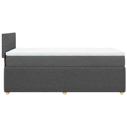 Giroletto a Molle con Materasso Grigio Scuro 90x200 cm Tessuto | homemem39