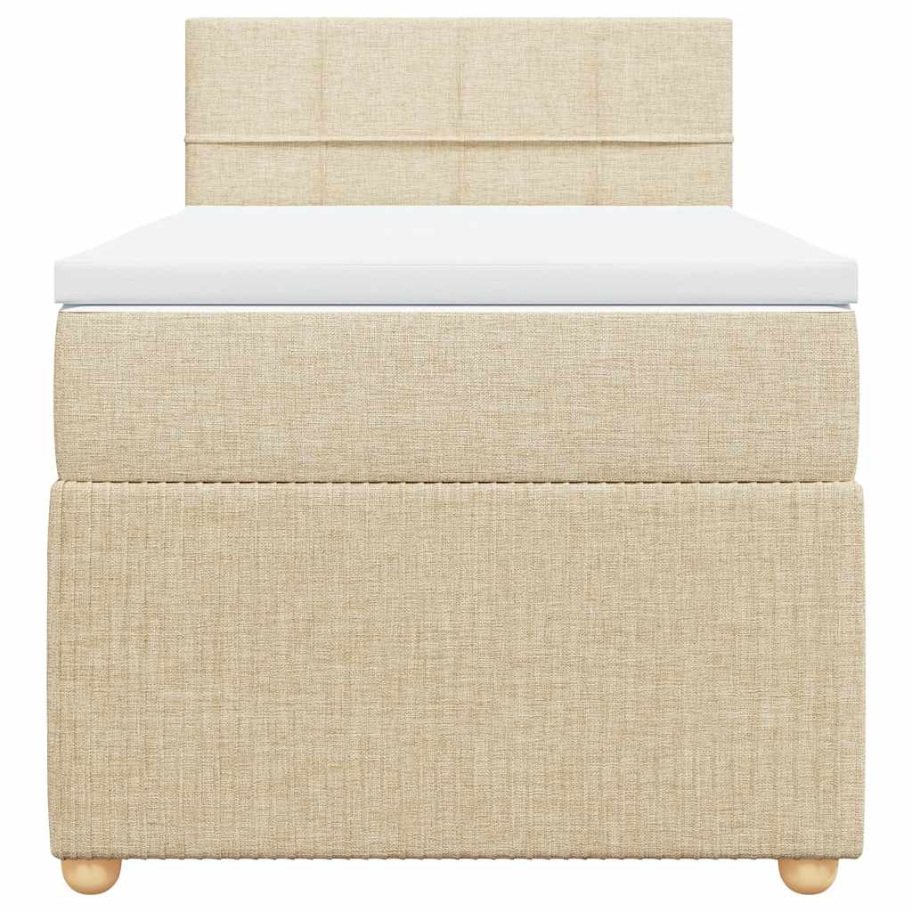 Giroletto a Molle con Materasso Crema 90x200 cm inTessuto