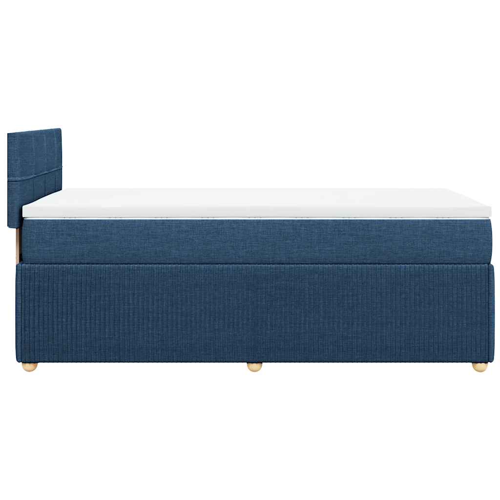 Giroletto a Molle con Materasso Blu 90x200 cm inTessuto | homemem39