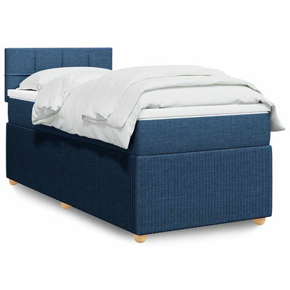 Giroletto a Molle con Materasso Blu 90x200 cm inTessuto | homemem39