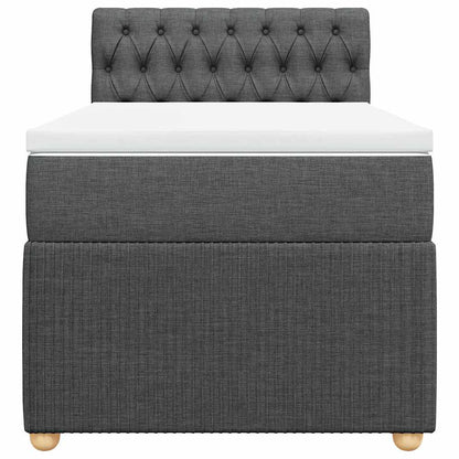 Giroletto a Molle con Materasso Grigio Scuro 90x200 cm Tessuto | homemem39