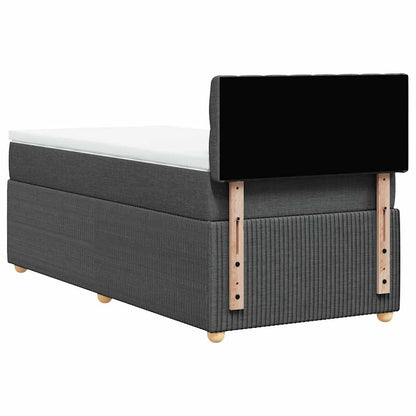 Giroletto a Molle con Materasso Grigio Scuro 90x200 cm Tessuto | homemem39