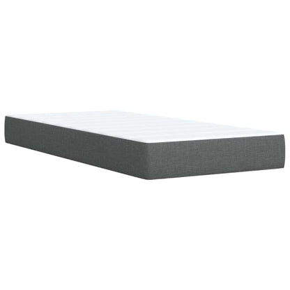 Giroletto a Molle con Materasso Grigio Scuro 90x200 cm Tessuto | homemem39
