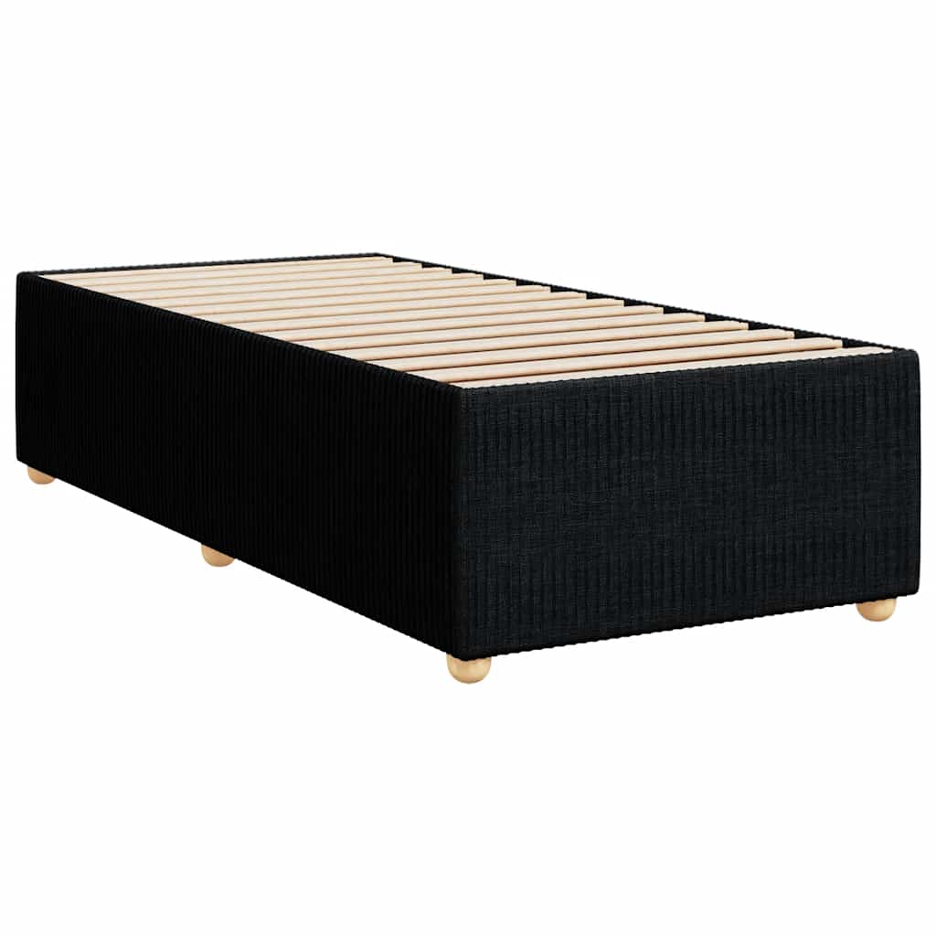 Giroletto a Molle con Materasso Nero 90x200 cm in Tessuto