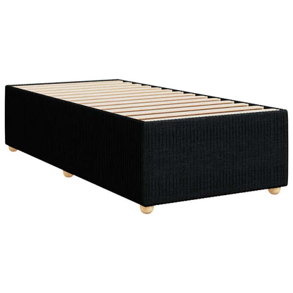 Giroletto a Molle con Materasso Nero 90x200 cm in Tessuto