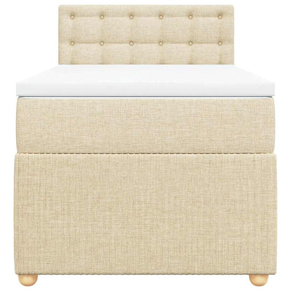 Giroletto a Molle con Materasso Crema 90x200 cm inTessuto