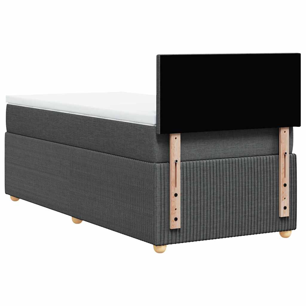 Giroletto a Molle con Materasso Grigio Scuro 100x200 cm Tessuto | homemem39
