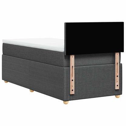 Giroletto a Molle con Materasso Grigio Scuro 100x200 cm Tessuto | homemem39