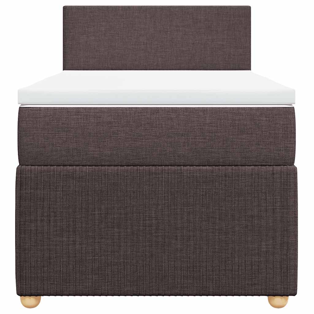 Giroletto a Molle con Materasso Marrone Scuro 100x200cm Tessuto | homemem39