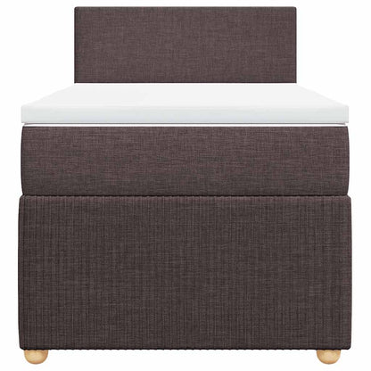 Giroletto a Molle con Materasso Marrone Scuro 100x200cm Tessuto | homemem39
