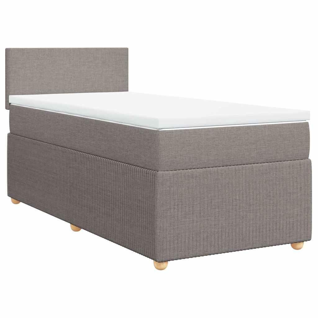 Giroletto a Molle con Materasso Tortora 100x200 cm in Tessuto | homemem39
