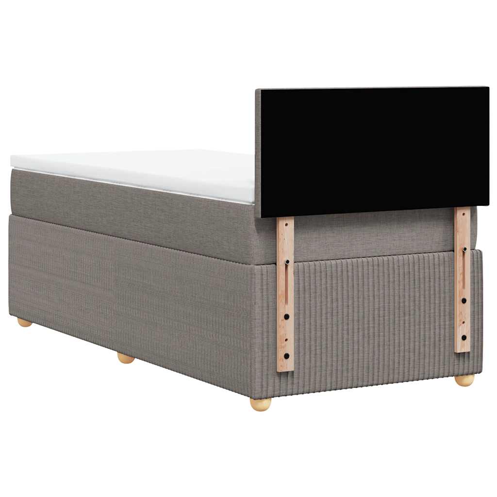 Giroletto a Molle con Materasso Tortora 100x200 cm in Tessuto | homemem39