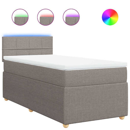 Giroletto a Molle con Materasso Tortora 100x200 cm in Tessuto | homemem39
