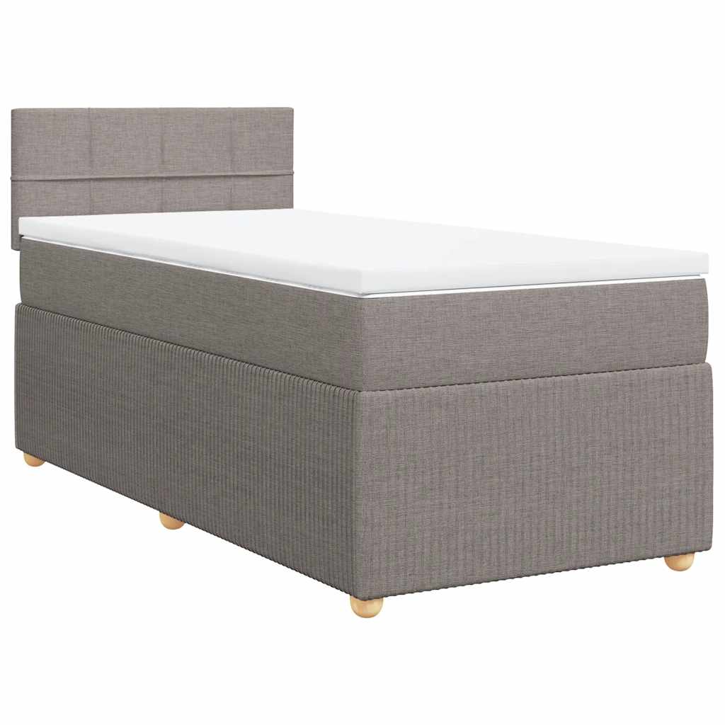 Giroletto a Molle con Materasso Tortora 100x200 cm in Tessuto | homemem39