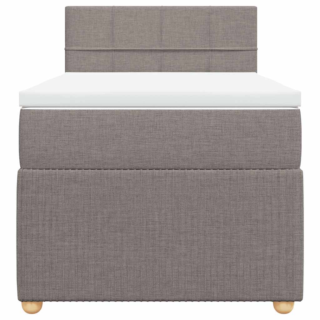 Giroletto a Molle con Materasso Tortora 100x200 cm in Tessuto | homemem39