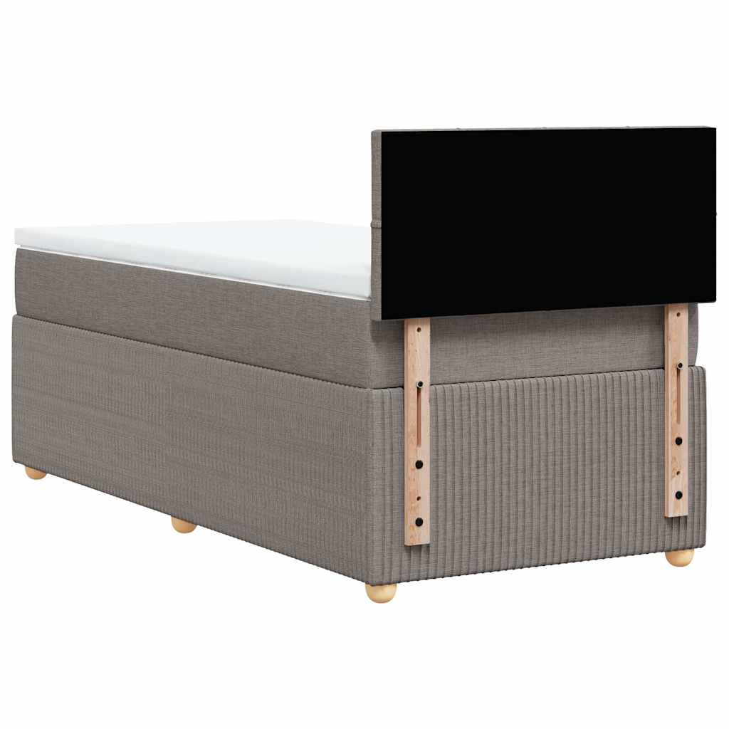 Giroletto a Molle con Materasso Tortora 100x200 cm in Tessuto | homemem39