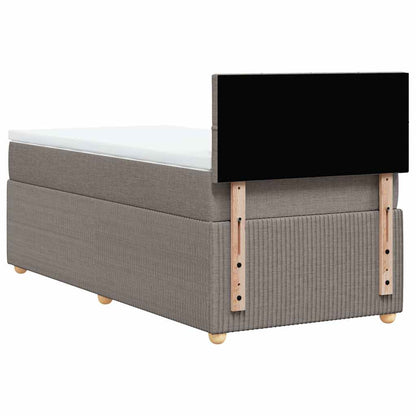 Giroletto a Molle con Materasso Tortora 100x200 cm in Tessuto | homemem39