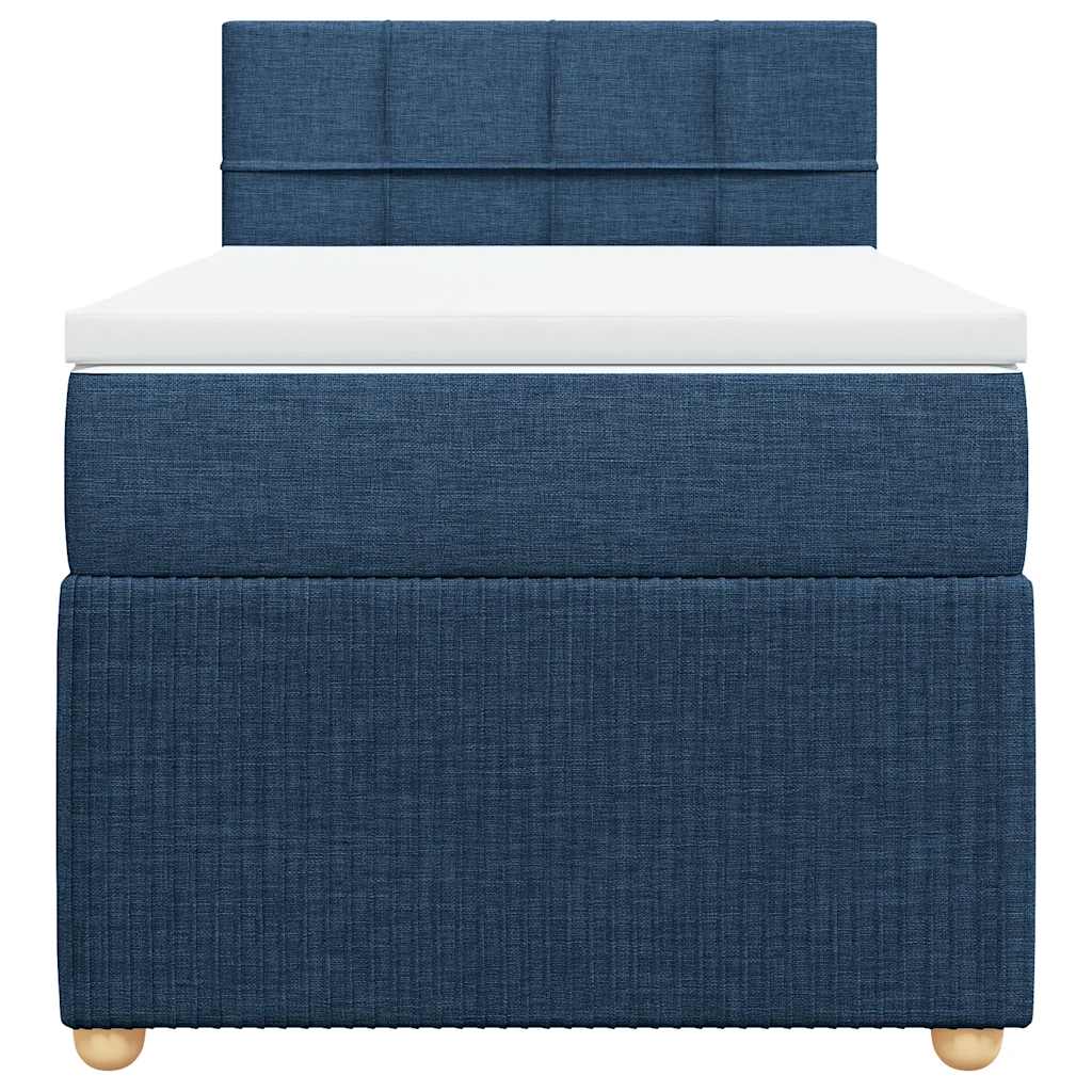 Giroletto a Molle con Materasso Blu 100x200 cm in Tessuto