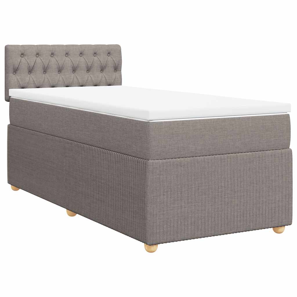 Giroletto a Molle con Materasso Tortora 100x200 cm in Tessuto | homemem39