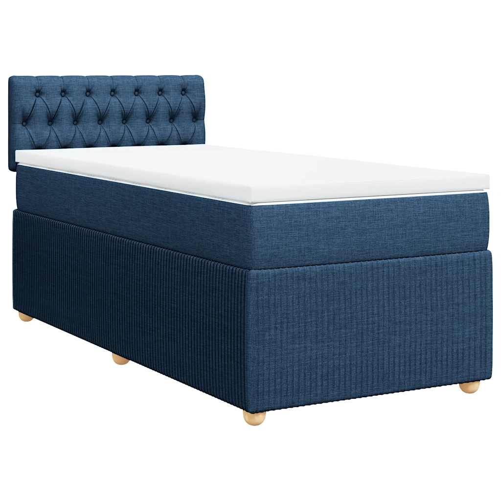 Giroletto a Molle con Materasso Blu 100x200 cm in Tessuto | homemem39