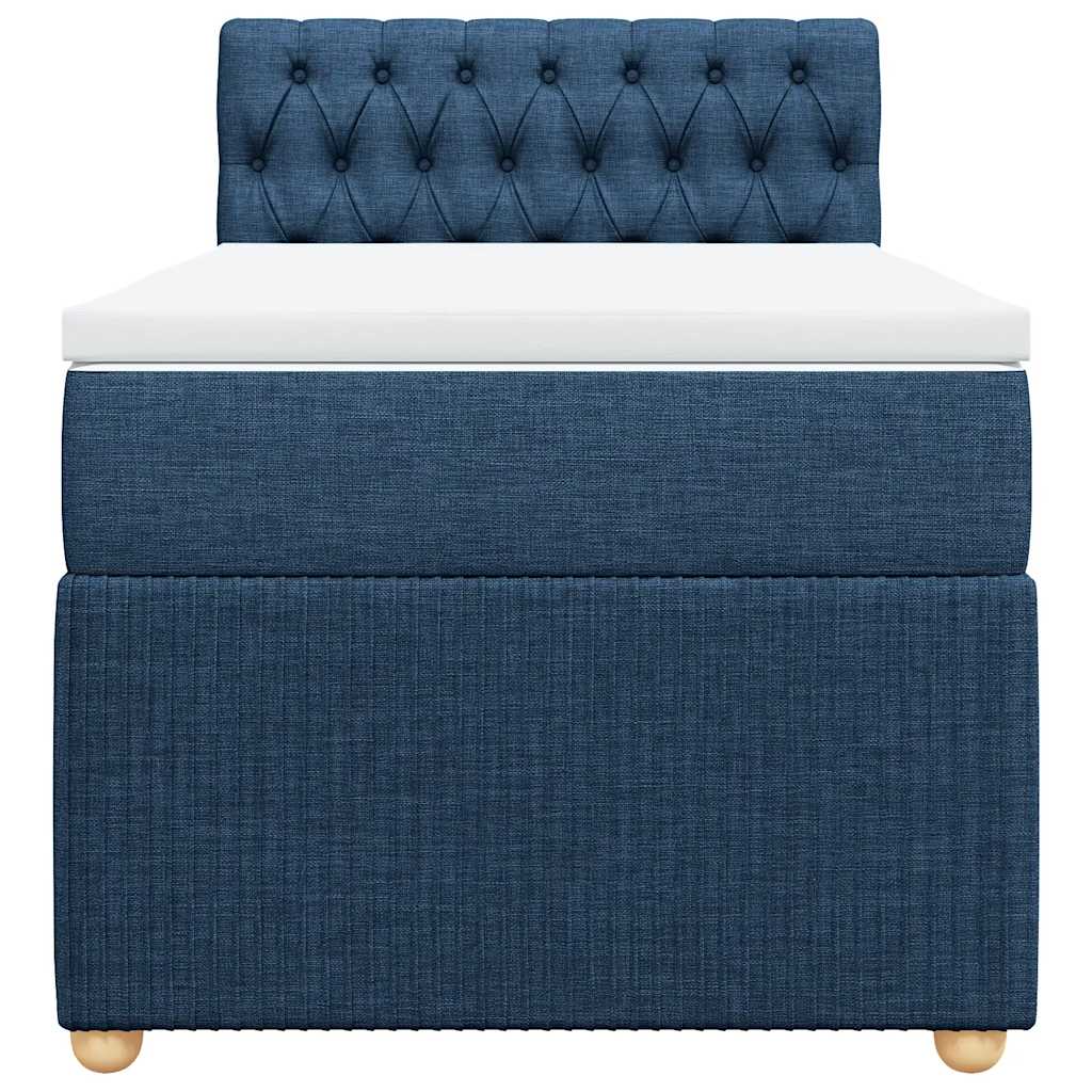 Giroletto a Molle con Materasso Blu 100x200 cm in Tessuto | homemem39