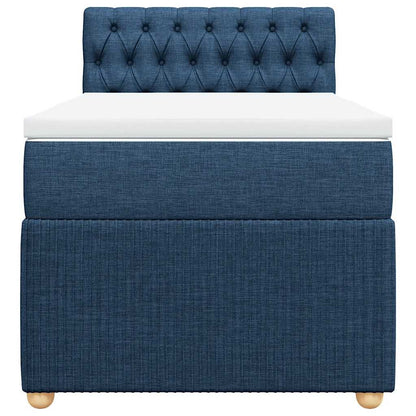 Giroletto a Molle con Materasso Blu 100x200 cm in Tessuto | homemem39