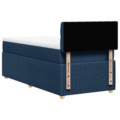 Giroletto a Molle con Materasso Blu 100x200 cm in Tessuto | homemem39