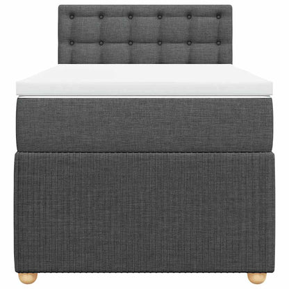Giroletto a Molle con Materasso Grigio Scuro 100x200 cm Tessuto | homemem39
