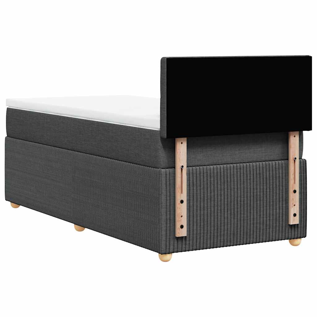 Giroletto a Molle con Materasso Grigio Scuro 100x200 cm Tessuto | homemem39