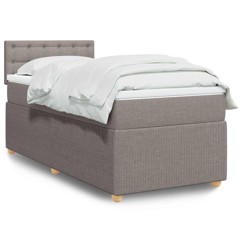 Giroletto a Molle con Materasso Tortora 100x200 cm in Tessuto | homemem39