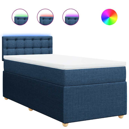 Giroletto a Molle con Materasso Blu 100x200 cm in Tessuto | homemem39