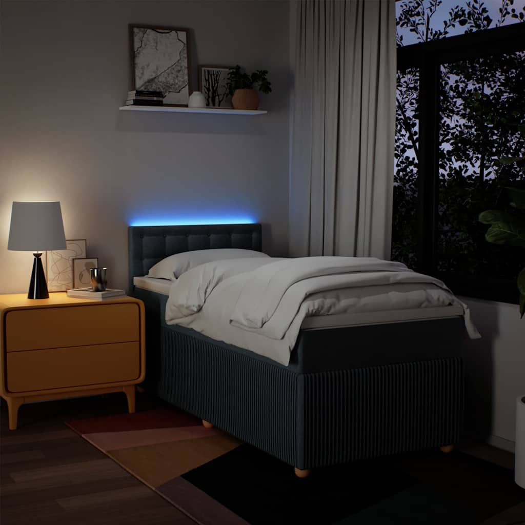 Giroletto a Molle con Materasso Blu 100x200 cm in Tessuto | homemem39