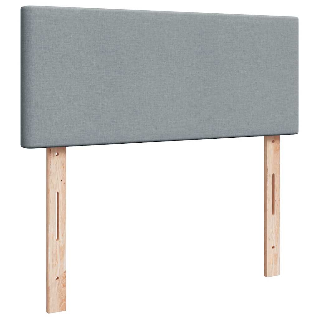Giroletto a Molle con Materasso Grigio Chiaro 120x190cm Tessuto