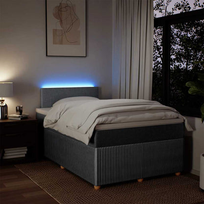 Giroletto a Molle con Materasso Grigio Chiaro 120x190cm Tessuto - homemem39