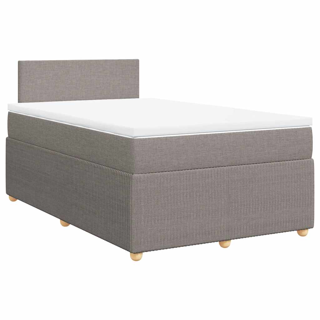 Giroletto a Molle con Materasso Tortora 120x190 cm in Tessuto